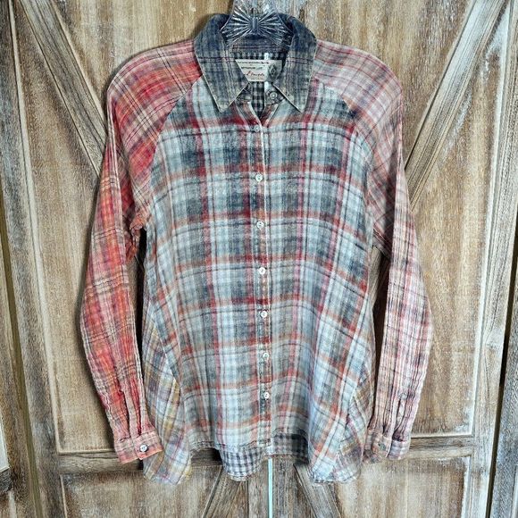 Free People x Artisan De Luxe Plaid Button-Down Shirt - Picture 1 of 4